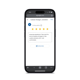 Customer is prompted to review on Google